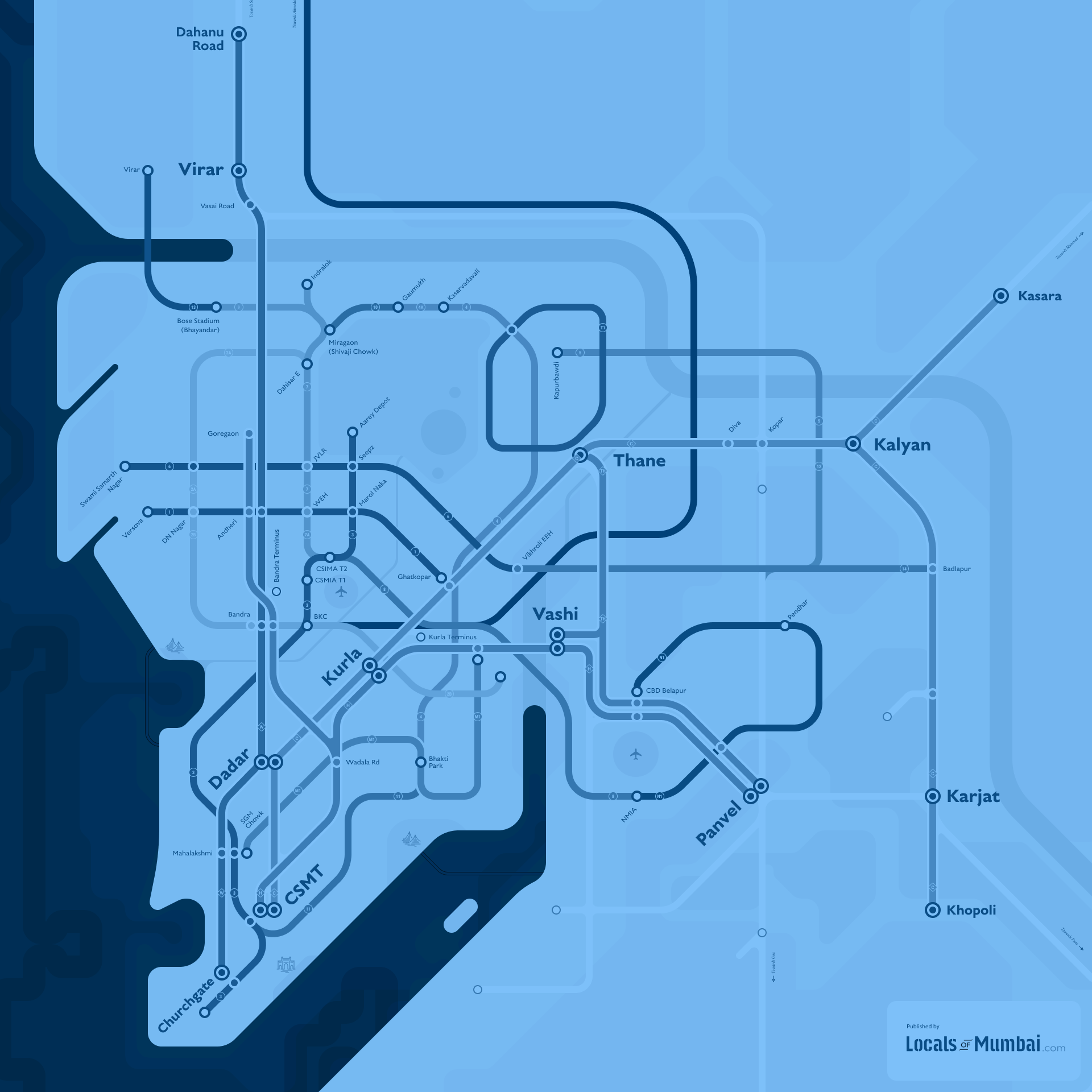 How to Read a Mumbai Local Train Map — A Beginner's Guide | Locals of ...
