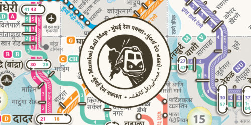 Printable Schematic Mumbai Rail Map in Marathi | मुंबई रेल नकाशा