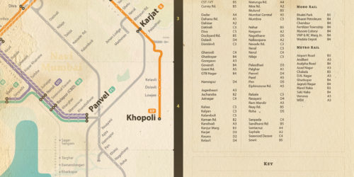 Mumbai Local Train Map | with index | English