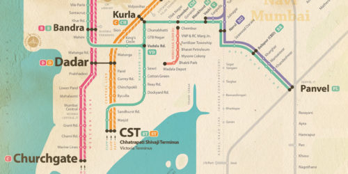 Mumbai Local Train Map | Linear | English